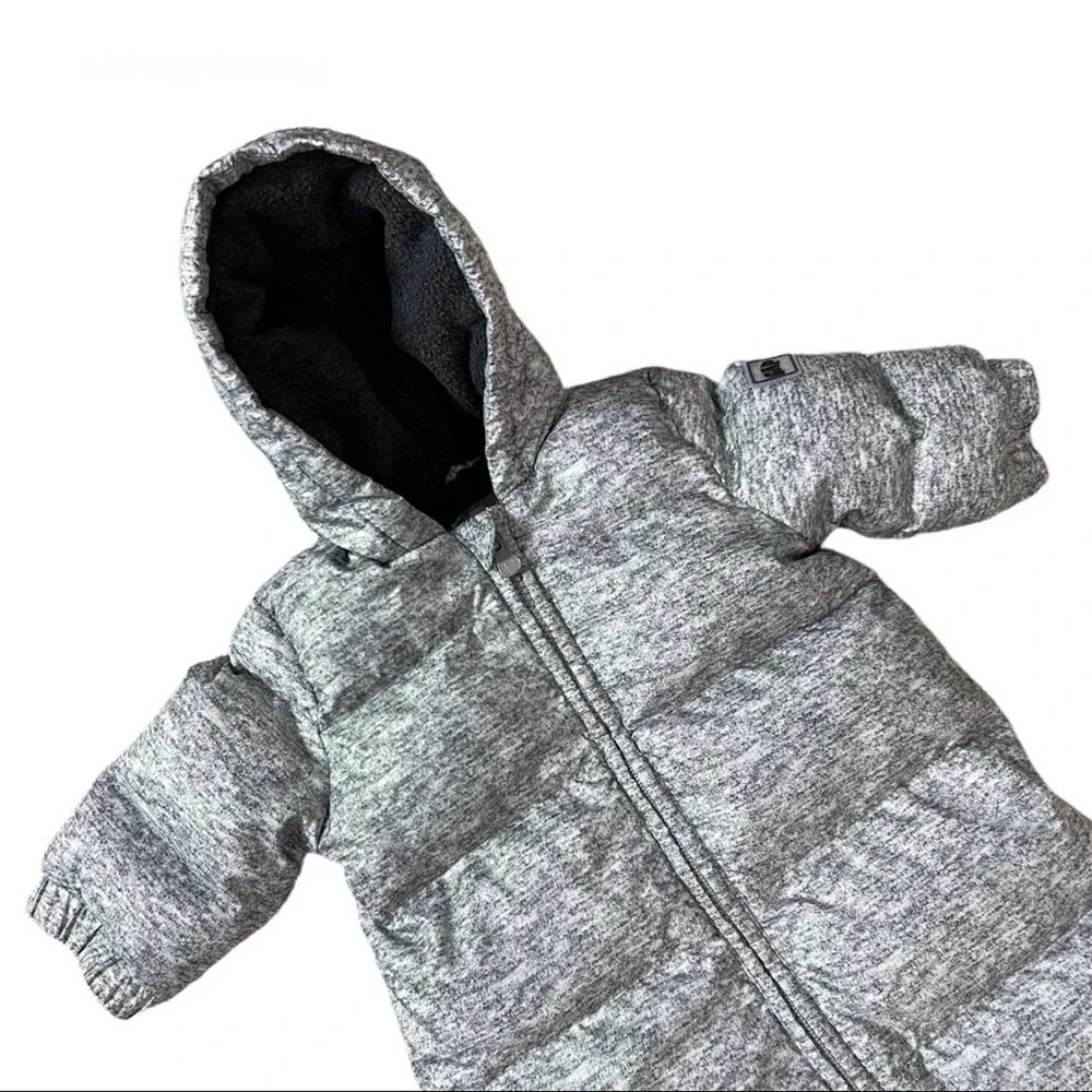 Baby Gap Down Feather Snowsuit Gray 0-6 Months